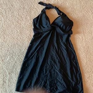 Athleta Black Tara Swim Dress size 38 D/DD